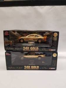 lot 97 image: 24k gold plated Racing champions diecast race cars #4 and #16  124