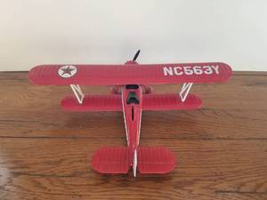 lot 131 image: Metal Texaco Bi-wing airplane