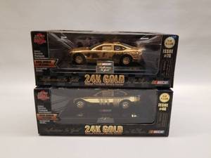 lot 179 image: 24k gold plated Racing champions diecast race cars #10 and #11