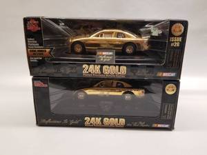 lot 180 image: 24k gold plated Racing champions diecast racecars #5 and 41 124