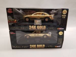 lot 191 image: 24k gold plated Racing champions diecast racecars #5 and #00 124