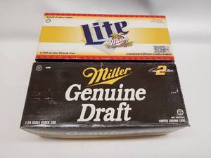 lot 219 image: Rusty Wallace #2 Miller lite and Miller Genuine draft diecast collectibles 124