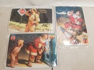 lot 163 image: Coca Cola, Coke metal signs - lot of 3 - about 10 inch