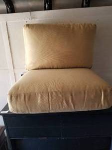 lot 266 image: Tan chair cushions
