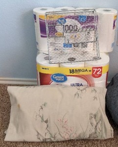 lot 26 image: Toilet paper and other stuff.