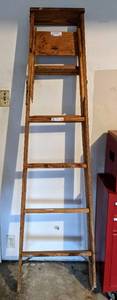 lot 49 image: Werner 6 feet wood ladder.