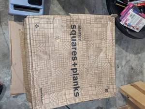 lot 59 image: 2 Boxes of Interface. Large Square Plaks. Carpet Squares.