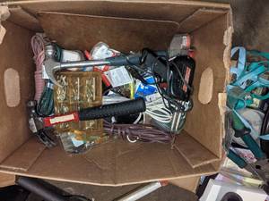 lot 65 image: Box of Miscellaneous Tool Including two Hammers and many others items.