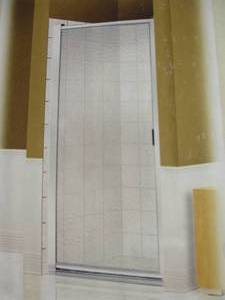 lot 19 image: MAAX-Pivot Silver, Reversible Shower Door, Model 55S-T33