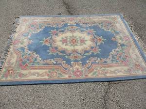 lot 53 image: Blue Sculpted Area Rug