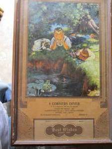 lot 49 image: Vintage Framed Calendar Top, 4-Corners Diner, El Dorado Springs, Missouri