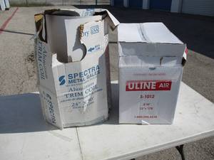 lot 111 image: LOT- 1Box of U-Line 316 Bubble Wrap, 12 x  Ft, and 1-Box of 24 x  Ft. Roll of White Aluminum Trim Coil