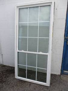 lot 116 image: LOT-OF 6-35-H  X 72-W---FLANGLESS FRAMED WINDOWS, OPENS  CLOSES AND LOCKS