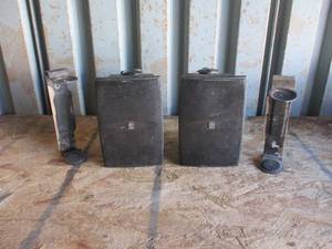 lot 22 image: Pair Of YAMAHA Model NS-AW-1 8 x 6 x 6 Indoor  Outdoor Speakers With Mounting Brackets
