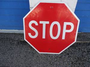lot 61 image: STOP - Sign, 30 x 30