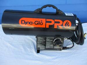 lot 5 image: Dyna-Glo Pro portable Forced Air 120-v  Propane Heater Model #RM-FA60DGP