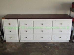 lot 78 image: Utility drawer cabinets, tops are removable, one pedestal can be separated