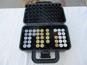 lot 70 image: 40-12-Ga. Shotgun Shells (26-Remington and 14-Winchester Mixed) And MTM-100 Round 12 Gauge Shotgun Shell Dry Box