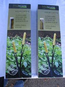 lot 3 image: 2-Boxes-TREND SCAPE NATURALLY SOLAR, Cattail Bulrush Garden Solar Lights, Landscape Lamp