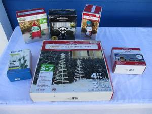 lot 34 image: Holidays Lights, Light Up Christmas Trees, Lights, Inflatables and 1 Halloween Inflatable