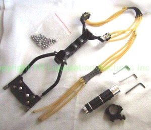 lot 101 image: Hunter in the field high velocity sling shot with accessories