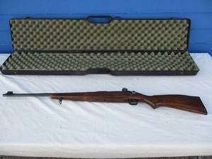 lot 25 image: SAVAGE Model 110E, LEFT HANDED .223-REM,  Bolt Action Rifle, With Hoppes Protecto Caring Case