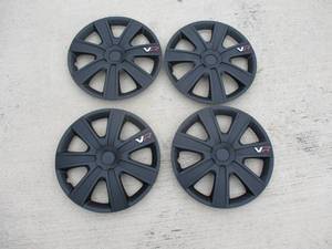 lot 122 image: Never Used-Set Of 4- Alpena 16-VR Black Wheel Cover Hubcaps.