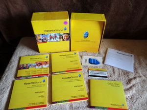 lot 26 image: Rosetta Stone Portuguse Level 1 To 3  - COMPLETE IN ORIG BOX