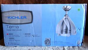 lot 96 image: Kichler 300230NI (BRUSHED NICKEL) Contemporary Modern 15Ceiling Fan from Terna Collection - NIB