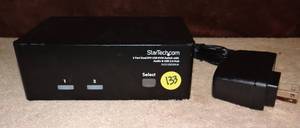 lot 133 image: StarTech 2-Port Dual DisplayPort USB KVM Switch w Audio & USB Hub
