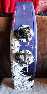 lot 145 image: LIQUID FORCE WAKESURF WAKEBOARD WAKE BOARD MINI SQUIRT 122 BONIFAY PRO BINDING BOOTS - $$$$