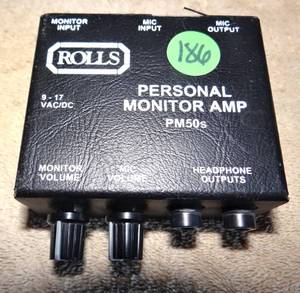 lot 186 image: Rolls PM50S Personal Monitor Amp