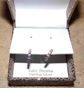 lot 188 image: RACHEL ASHWELL CUBIC ZIRCONIA EARRINGS