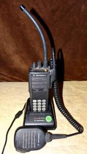 lot 198 image: VINTAGE Motorola HT1000 16 CH Handheld Portable 2-Way Radio with Charger  Power Supply $$$