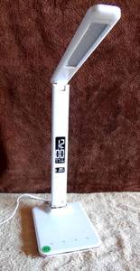 lot 222 image: Ottlite Thrive LED Desk Lamp with Clock and Sanitizing, Power Source Hardwired, Primary Color White - Model# SCEY700S - WORKS PERFECTLY