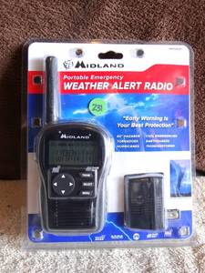 lot 231 image: MIDLAND HH54VP Portable Emergency Handheld Weather Alert Radio Brand New Sealed