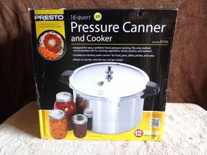 lot 244 image: PRESTO PRESSURE CANNER AND COOKER (POT ONLY - NEVER USED) W MANUAL