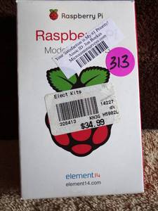 lot 313 image: RASBERRY PI MODEL B ELEMENT 14 - NIB
