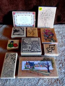 lot 329 image: LARGE ASSORTMENT OF CRAFTING STAMPS - (RETAIL $5UP EACH)