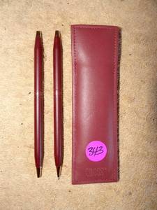 lot 343 image: NICE CROSS PEN & PENCIL IN LEATHER CASE