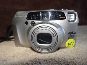 lot 347 image: Pentax IQZoom 160espio 35mm Film Camera Zoom Panoramic Point & Shoot Case Film
