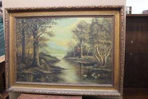 lot 151 image: Vintage Painting from 1923 Still Waters
