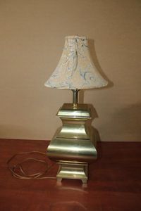 lot 184 image: Table Lamp with Brass Colored Base