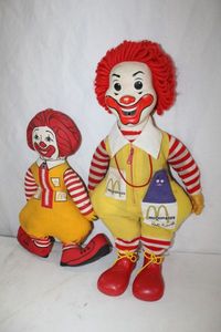 lot 147 image: Lot of 2 Vintage Ronald Mc Donald Dolls