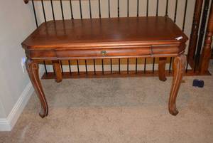 lot 95 image: Cherry Veneer Desk with Keyboard Drawer made in Thailand