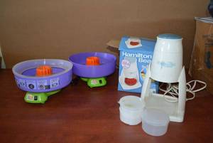 lot 197 image: 2 Cotton Candy Machines and Hamilton Beach Snowcone Ice Shaver