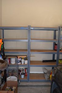 lot 121 image: Industrial Storage Racks Shelving, 2 Shelving Units Total
