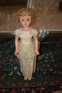 lot 90 image: 1950s Bride Doll stands 2 Ft. Tall