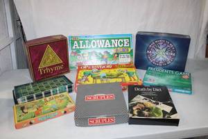 lot 212 image: Board Games Trhyme, Allowance, Who wants to be a Millionaire and More