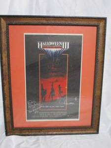 lot 32 image: FRAMED 1982 HALLOWEEN III MOVIE POSTER SIGNED BY DICK WARLOCK &amp ALAN HOWARTH